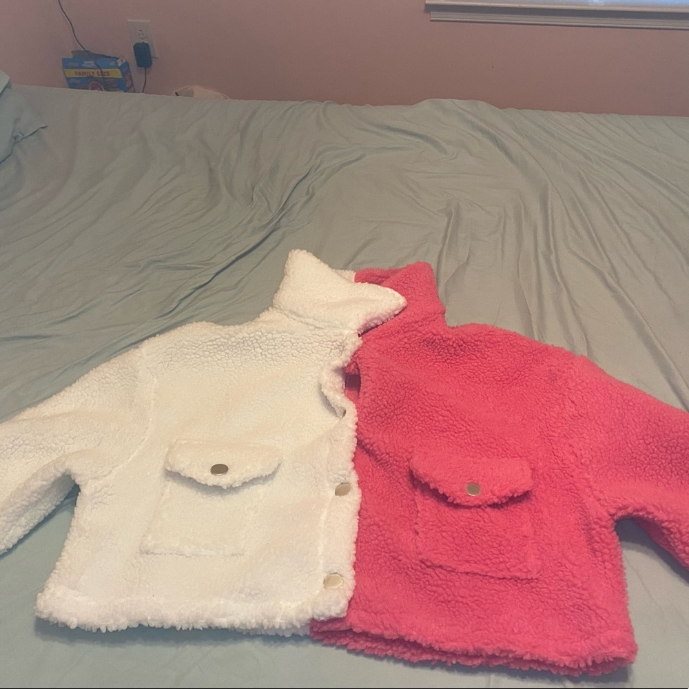 Crop women teddy jacket
